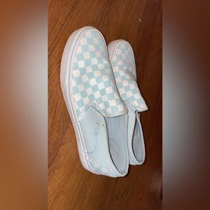 Women’s Blue checkered vans size 10
